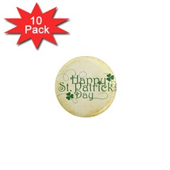 Irish St Patrick S Day Ireland 1  Mini Magnet (10 Pack)  by Simbadda