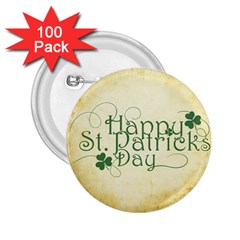 Irish St Patrick S Day Ireland 2 25  Buttons (100 Pack)  by Simbadda