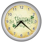 Irish St Patrick S Day Ireland Wall Clocks (Silver)  Front