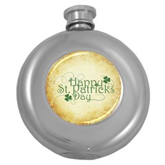 Irish St Patrick S Day Ireland Round Hip Flask (5 Oz) by Simbadda