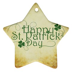 Irish St Patrick S Day Ireland Star Ornament (two Sides) by Simbadda