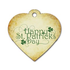 Irish St Patrick S Day Ireland Dog Tag Heart (one Side) by Simbadda