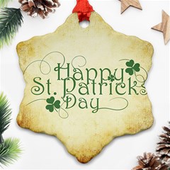 Irish St Patrick S Day Ireland Ornament (snowflake)