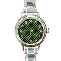 St Patrick S Day Background Round Italian Charm Watch by Simbadda