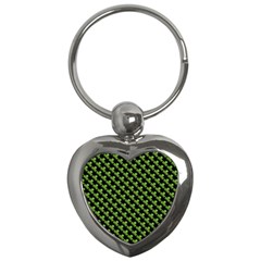 St Patrick S Day Background Key Chains (heart)  by Simbadda