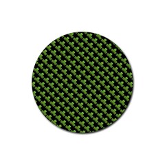 St Patrick S Day Background Rubber Round Coaster (4 Pack)  by Simbadda