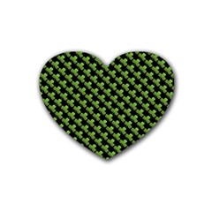 St Patrick S Day Background Rubber Coaster (heart)  by Simbadda