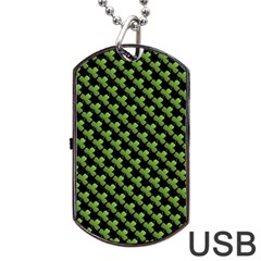 St Patrick S Day Background Dog Tag Usb Flash (two Sides) by Simbadda