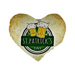 Irish St Patrick S Day Ireland Beer Standard 16  Premium Heart Shape Cushions Front