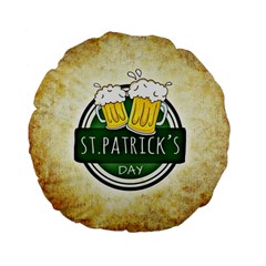 Irish St Patrick S Day Ireland Beer Standard 15  Premium Flano Round Cushions by Simbadda