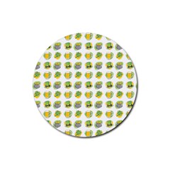 St Patrick S Day Background Symbols Rubber Coaster (round)  by Simbadda