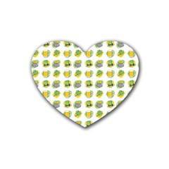 St Patrick S Day Background Symbols Heart Coaster (4 Pack)  by Simbadda