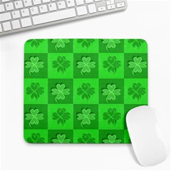 Fabric Shamrocks Clovers Large Mousepads by Simbadda