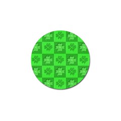 Fabric Shamrocks Clovers Golf Ball Marker (4 Pack) by Simbadda