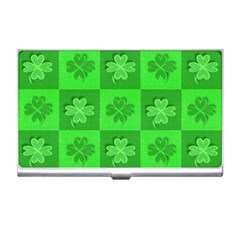 Fabric Shamrocks Clovers Business Card Holders by Simbadda