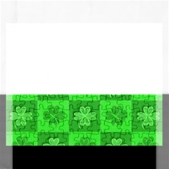 Fabric Shamrocks Clovers Rectangular Jigsaw Puzzl by Simbadda