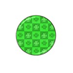 Fabric Shamrocks Clovers Hat Clip Ball Marker Front