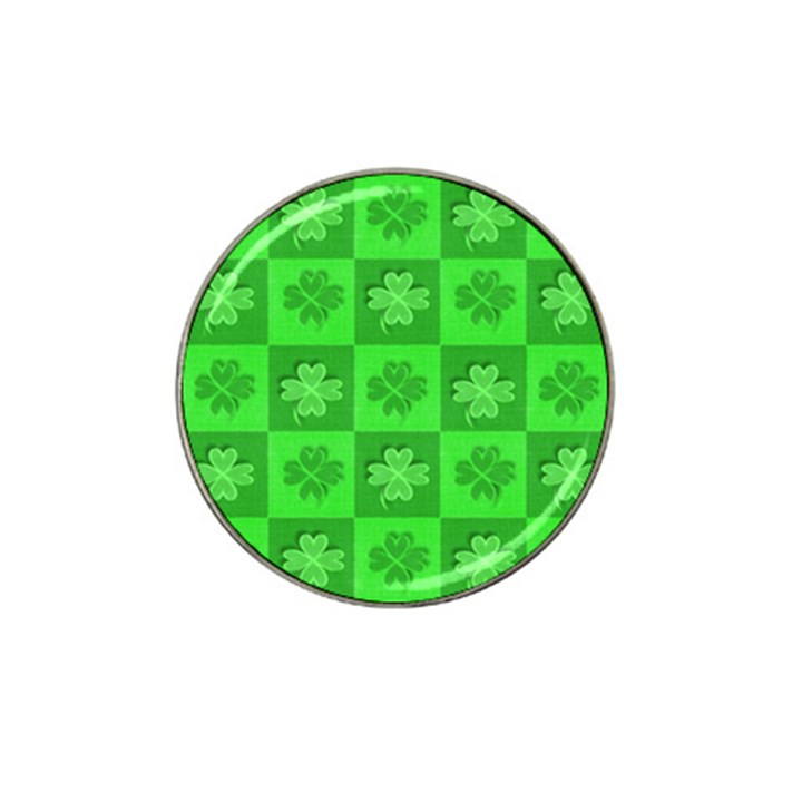 Fabric Shamrocks Clovers Hat Clip Ball Marker