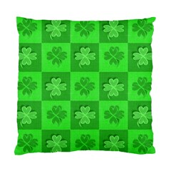 Fabric Shamrocks Clovers Standard Cushion Case (one Side) by Simbadda