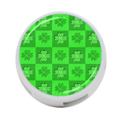 Fabric Shamrocks Clovers 4-port Usb Hub (two Sides)  by Simbadda