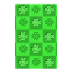 Fabric Shamrocks Clovers Shower Curtain 48  X 72  (small)  by Simbadda