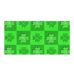 Fabric Shamrocks Clovers Satin Wrap by Simbadda