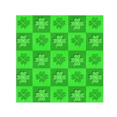 Fabric Shamrocks Clovers Small Satin Scarf (square) by Simbadda