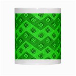 Shamrocks 3d Fabric 4 Leaf Clover White Mugs Center