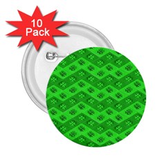 Shamrocks 3d Fabric 4 Leaf Clover 2 25  Buttons (10 Pack)  by Simbadda