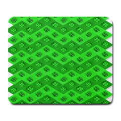 Shamrocks 3d Fabric 4 Leaf Clover Large Mousepads by Simbadda