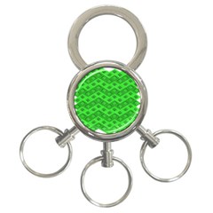 Shamrocks 3d Fabric 4 Leaf Clover 3-ring Key Chains by Simbadda