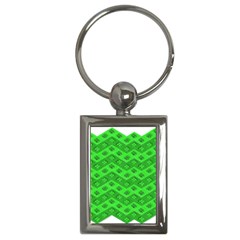 Shamrocks 3d Fabric 4 Leaf Clover Key Chains (rectangle)  by Simbadda