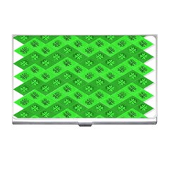 Shamrocks 3d Fabric 4 Leaf Clover Business Card Holders by Simbadda