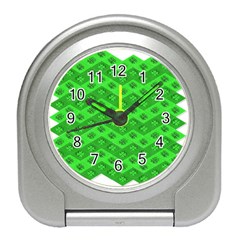 Shamrocks 3d Fabric 4 Leaf Clover Travel Alarm Clocks by Simbadda