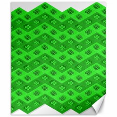 Shamrocks 3d Fabric 4 Leaf Clover Canvas 8  X 10  by Simbadda