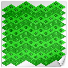 Shamrocks 3d Fabric 4 Leaf Clover Canvas 12  X 12   by Simbadda