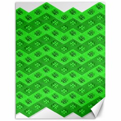 Shamrocks 3d Fabric 4 Leaf Clover Canvas 12  X 16   by Simbadda