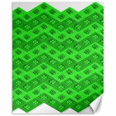 Shamrocks 3d Fabric 4 Leaf Clover Canvas 16  X 20   by Simbadda