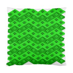 Shamrocks 3d Fabric 4 Leaf Clover Standard Cushion Case (two Sides) by Simbadda