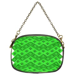 Shamrocks 3d Fabric 4 Leaf Clover Chain Purses (two Sides)  by Simbadda