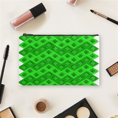 Shamrocks 3d Fabric 4 Leaf Clover Cosmetic Bag (medium)  by Simbadda