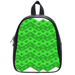 Shamrocks 3d Fabric 4 Leaf Clover School Bags (small)  by Simbadda