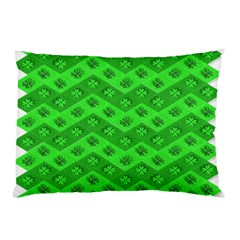 Shamrocks 3d Fabric 4 Leaf Clover Pillow Case (two Sides) by Simbadda