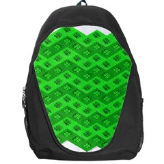 Shamrocks 3d Fabric 4 Leaf Clover Backpack Bag by Simbadda