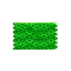 Shamrocks 3d Fabric 4 Leaf Clover Cosmetic Bag (xs) by Simbadda