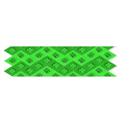 Shamrocks 3d Fabric 4 Leaf Clover Satin Scarf (oblong) by Simbadda