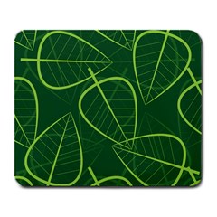 Vector Seamless Green Leaf Pattern Large Mousepads by Simbadda