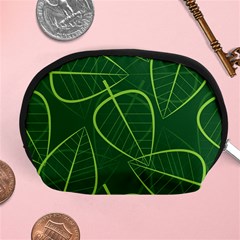 Vector Seamless Green Leaf Pattern Accessory Pouches (medium)  by Simbadda