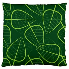 Vector Seamless Green Leaf Pattern Standard Flano Cushion Case (two Sides) by Simbadda