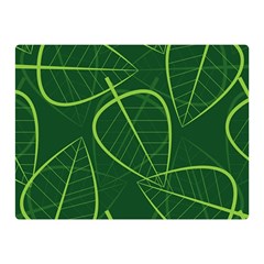 Vector Seamless Green Leaf Pattern Double Sided Flano Blanket (mini)  by Simbadda